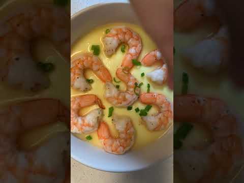 STEAMED EGGS with SHRIMP (So easy and good 😭!)