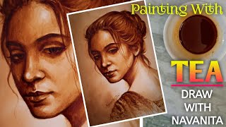 Painting with TEA for the FIRST TIME/How to make natural colour/ Painting with Natural Colour