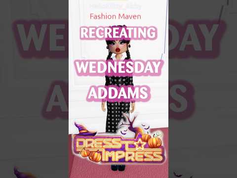 Recreating WEDNESDAY ADDAMS outfit DRESS TO IMPRESS#roblox #dresstoimpress #dti #edit #viral #shorts