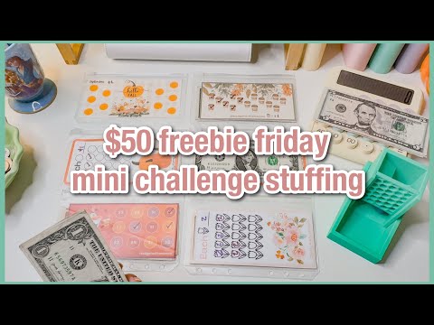 $50 FREEBIE FRIDAY | mini savings challenge stuffing | sep 2 | budgetwithamanda