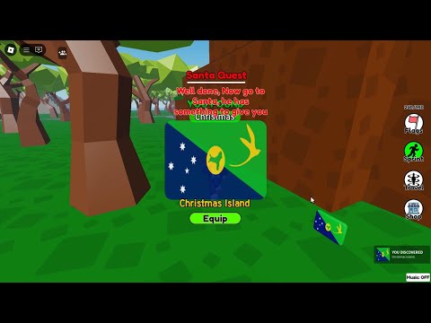 How to find the Christmas Island flag in Find The Flags (Roblox) | Santa Quest