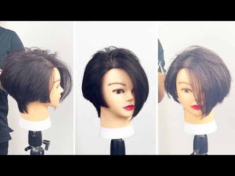 Perfect Asymmetrical Short Layered Bob Haircut Tutorial With Graduation | Long to Creative Bob Cuts