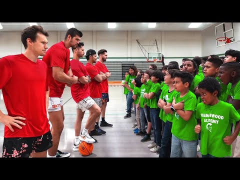 5 Adults vs 50 Kids Basketball