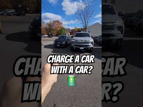 Charge an EV with an EV? #automobile #ev #truck #silverado #chevy #bolt #charger #tech #crazy