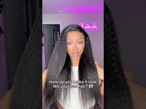 You can’t tell me this ISN’T my hair 😱 @curlymehair  #hairtutorial #wiginstall #wigs #shorts