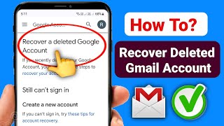 How To Recover Deleted Gmail Account (2025) | Recover Gmail Account