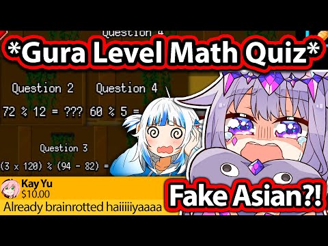 Biboo Loses It Playing Gura Level Math Quiz & Other Level In Holocure Update 【Hololive】