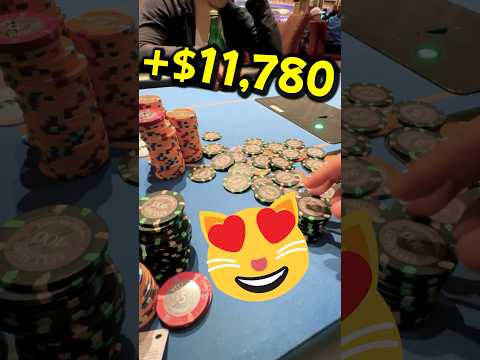 CRUSHING HIGH STAKES POKER!!😲💥$11000 pot with FLASH!!! #shorts #poker #masatoyokosawa