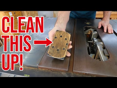 How to clean a tablesaw table #shorts