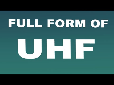 Full Form of UHF | What is UHF Full Form | UHF Abbreviation