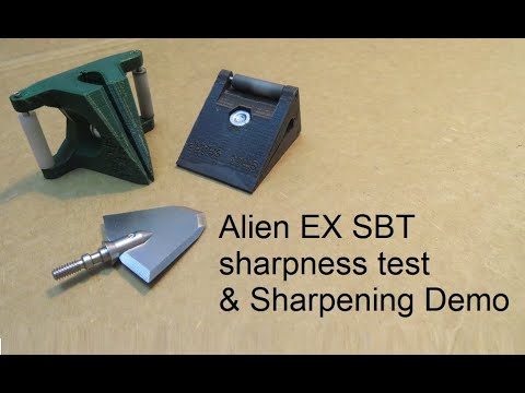 Alien EX SBT broadhead sharpening