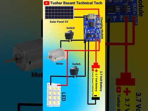 5 Volt Motor And LED light Connection DIY Project #shorts