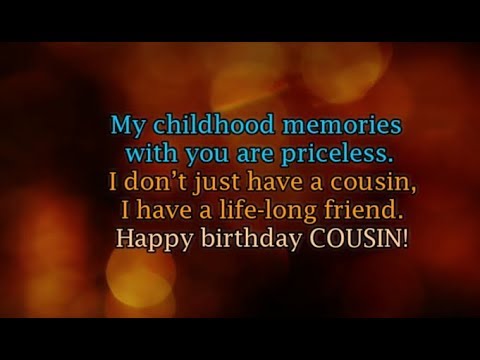 Happy birthday wishes for Cousin