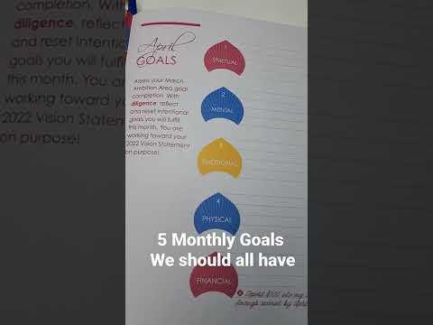 5 Monthly Goals Everyone Should Set - Arrivista Planner