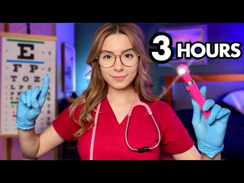 ASMR 3 HOURS of Nurse Exam for SLEEP 💤 Cranial Nerve Exam, ASMR Roleplay