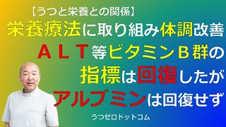 Q266：栄養療法に取り組み体調改善。ＡＬＴ等ビタミンＢ群の指標は回復したがアルブミンは回復せず。