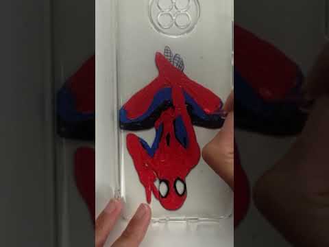 Cover Smartphone Spiderman - Glass Painting #shorts