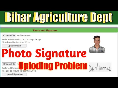 Bihar Krishi Vibhaag Vacancy Online Form 2023 Photo Signature Upload Problam