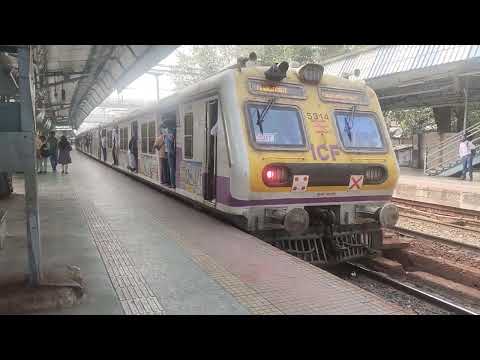 the csmt local train Mumbai arriving in Vikhroli railway station video | local train Mumbai video