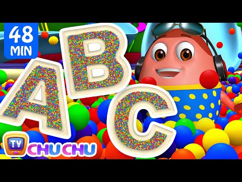 Learn Alphabets with Surprise Eggs Ball Pit Show + More Funzone Songs for Kids - ChuChu TV