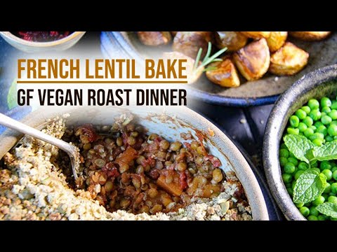 French Lentil Bake for ROAST DINNERS gluten-free, vegan