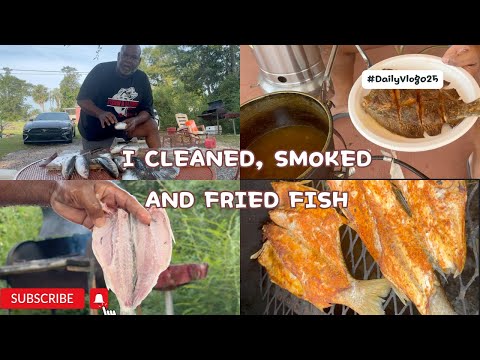 I CLEANED, SMOKED AND FRIED FISH #fypyoutube #friedfish #smokedfish #food #foodie #explorepage