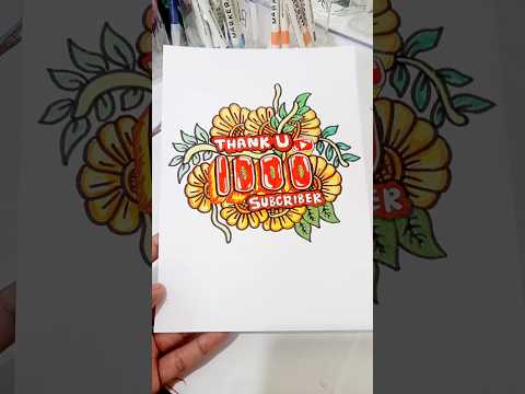 Terimakasih buat yg udh subscribe🔥🙌 #floralart #art #shorts #lettering