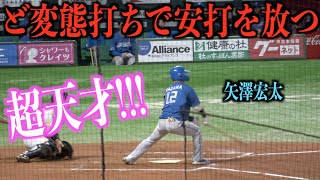 超天才！ど変態打ちで安打を放つ矢澤宏太がやば過ぎる【日本ハムファイターズ】