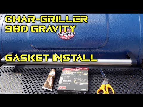 Char-Griller 980 Gasket Install | Installing Gasket On Char-Griller 980 Gravity