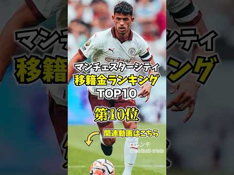 マンチェスターシティ移籍金ランキング第10位 #マンチェスターシティ #プレミアリーグ #マテウスヌニェス