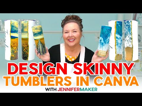 How to Design A Glitter Edge Tumbler In Canva And Sublimate It!