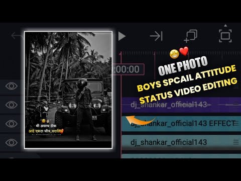 One Photo Boys Spcail Attitude Status Video Editing