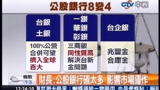 中視新聞》台銀土銀配？ 金融界籲公股銀行合併