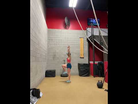 Walking with Single-leg Balance and Arms Overhead