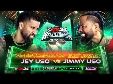 JEY USO VS JIMMY USO | WrestleMania 40 AI prediction match