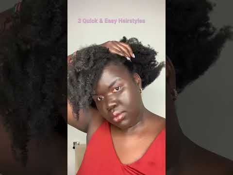 Hair Style: 3 Quick & Easy Hairstyles on 4C Natural Hair #roadto1k #shorts #shortvideo #afro