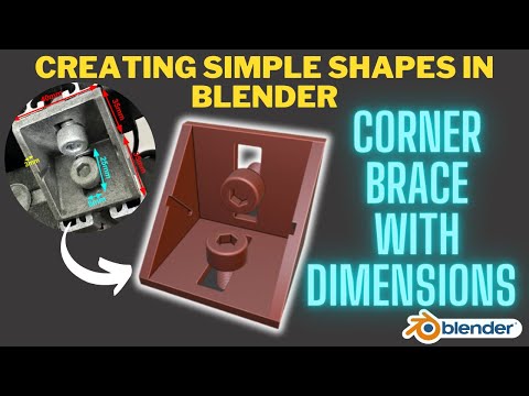 Corner Brace with Dimensions - Creating Simple Shapes in Blender