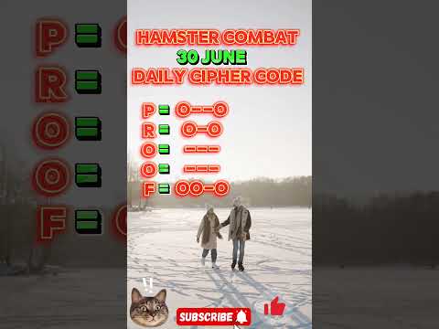 hamster combat daily cipher code today 30 june #viral #shorts