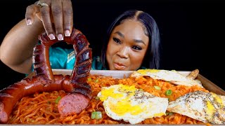 SPICY NOODLES MUKBANG | SAMYANG SPICY NOODLES MUKBANG | CAJUN EGG MUKBANG | Mukbang