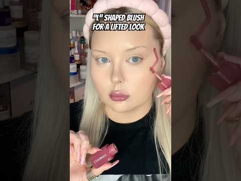 try this blush placement for a lifted cheek #blush #blushhacks #makeuptutorial #makeuphacks #blush