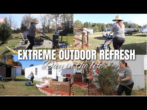 EXTREME OUTDOOR HOME REFRESH | MASSIVE YARD CLEAN UP DAY | KIMI COPE