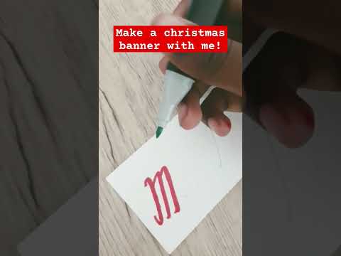 Make a Christmas banner with me! #fypシ #christmas #shortsmas2023 #art