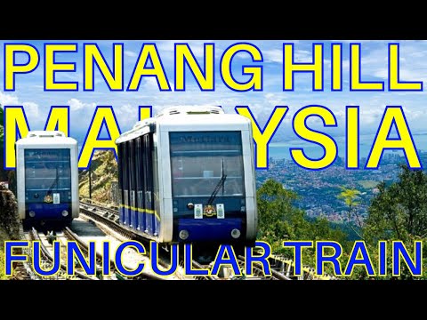 PENANG HILL Funicular Railway - Angled - Cable Train Ride at Penang Island, Malaysia