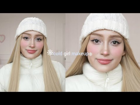 trying the viral "i'm cold" makeup ۰۪۫ ۪۫☃۰۪۫ ۪۫  ft.YesStyle❄️