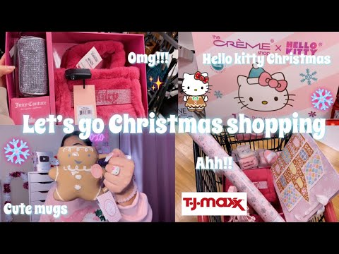 COME GIRLY CHRISTMAS SHOPPING WITH ME + HAUL | Gift sets, decor, hello kitty, & juicy couture