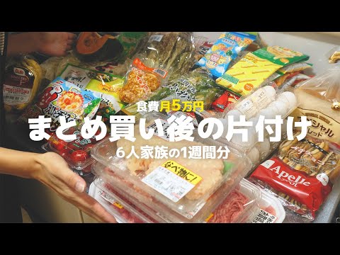 【節約テク】６人家族１週間分まとめ買い＆片付け。食材買い出し後のルーティン【６人家族のリアルな買い物】