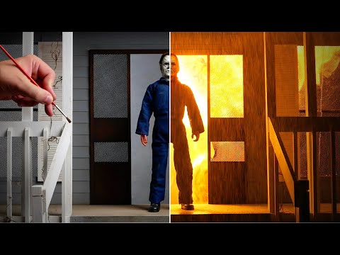 'Halloween Kills' Model Set On Fire - Build Timelapse