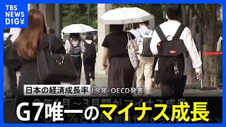 世界の経済成長予測3.2％　日本はG7唯一のマイナス成長　OECD｜TBS NEWS DIG