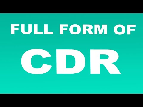 Full Form of CDR | What is CDR Full Form | CDR Abbreviation