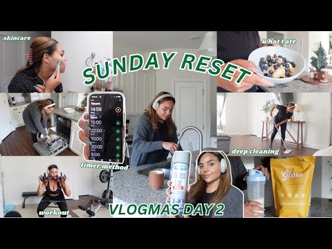 SUNDAY RESET // Workout, deep cleaning the house *motivating*, planning, skincare + The Collagen Co!